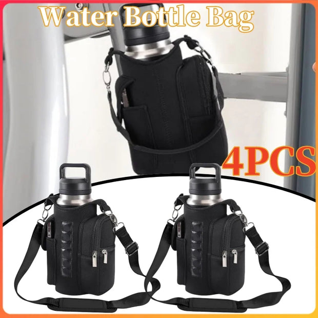 4-1PCS Magnetic Gym Sling Bag Water Bottle