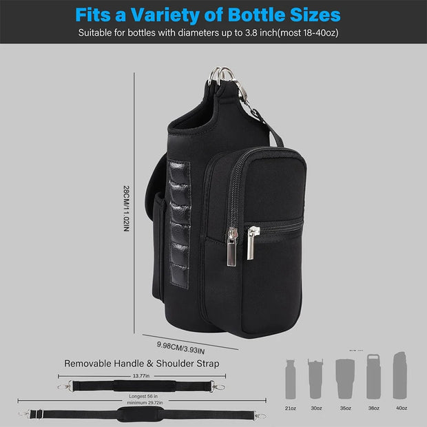 4-1PCS Magnetic Gym Sling Bag Water Bottle
