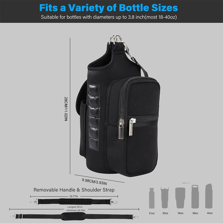 4-1PCS Magnetic Gym Sling Bag Water Bottle