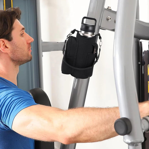 4-1PCS Magnetic Gym Sling Bag Water Bottle